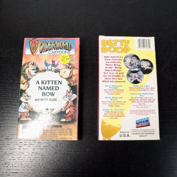 8pc Vintage 90s Classic Childrens Cartoons VHS Lot - Charlie Brown, Shari Lewis - Picture 9 of 9